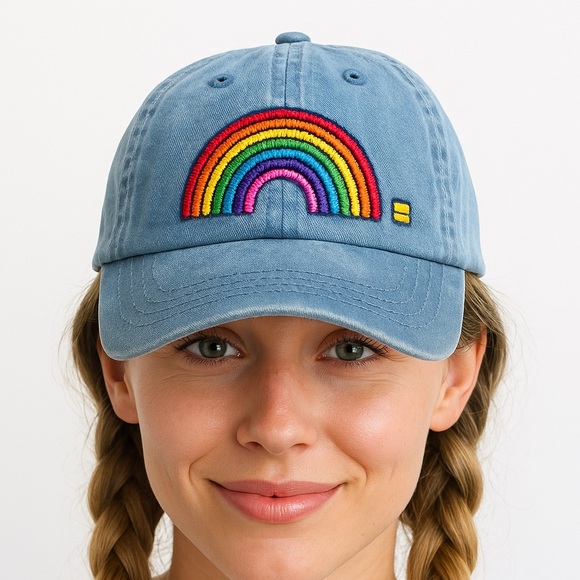 adams cool crown Accessories - Rainbow Ball Cap 
Denim Equality Gift Set New.